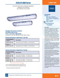 Thumbnail of document Data Sheet - ECOLUX 6608 Series Fluorescent Emergency Luminaires